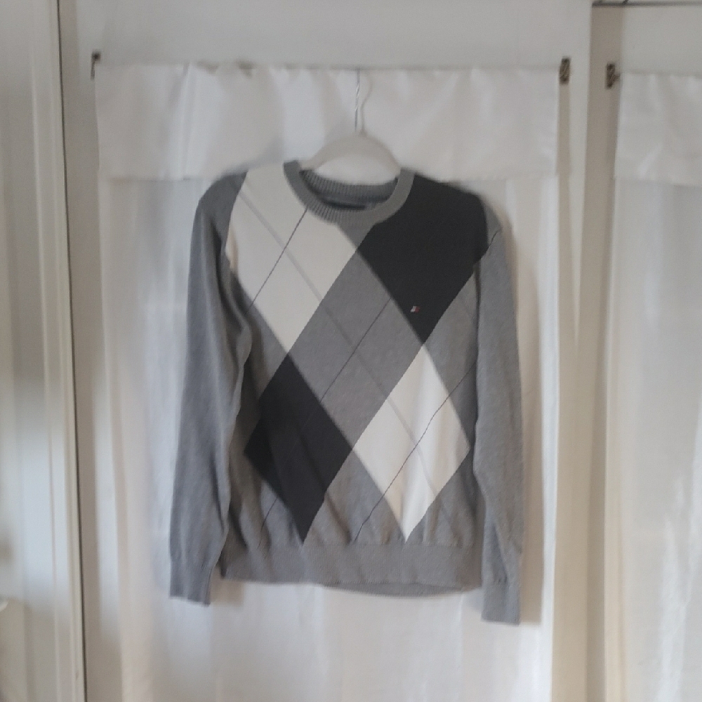 Timmy Hilfiger Gray Argyle Sweater